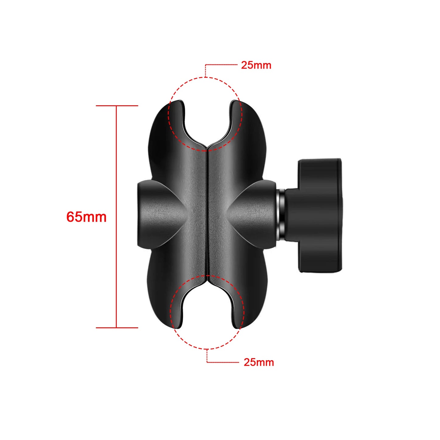 Versatile 1 Inch Ball Adapter for Motorcycle Handlebar - Perfect for Action Cameras and Phones