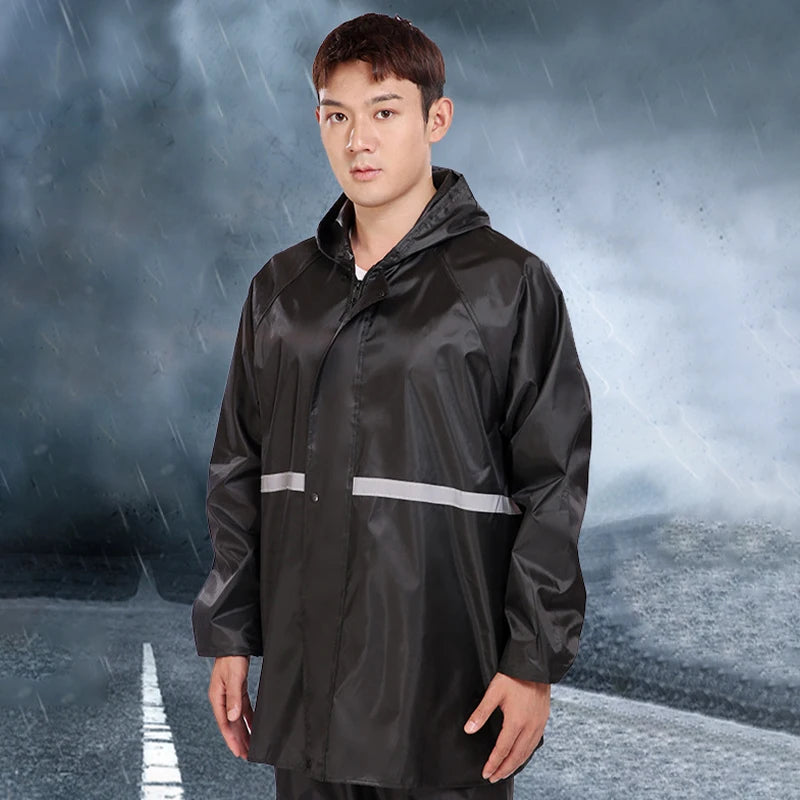 Stay Dry in Style: 2-Piece Hooded Rain Suit for Women