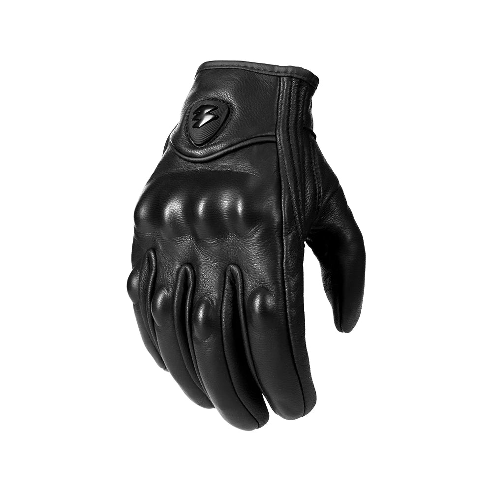 Premium Goatskin Leather Motorcycle Gloves - Available in Sizes up to 3XL
