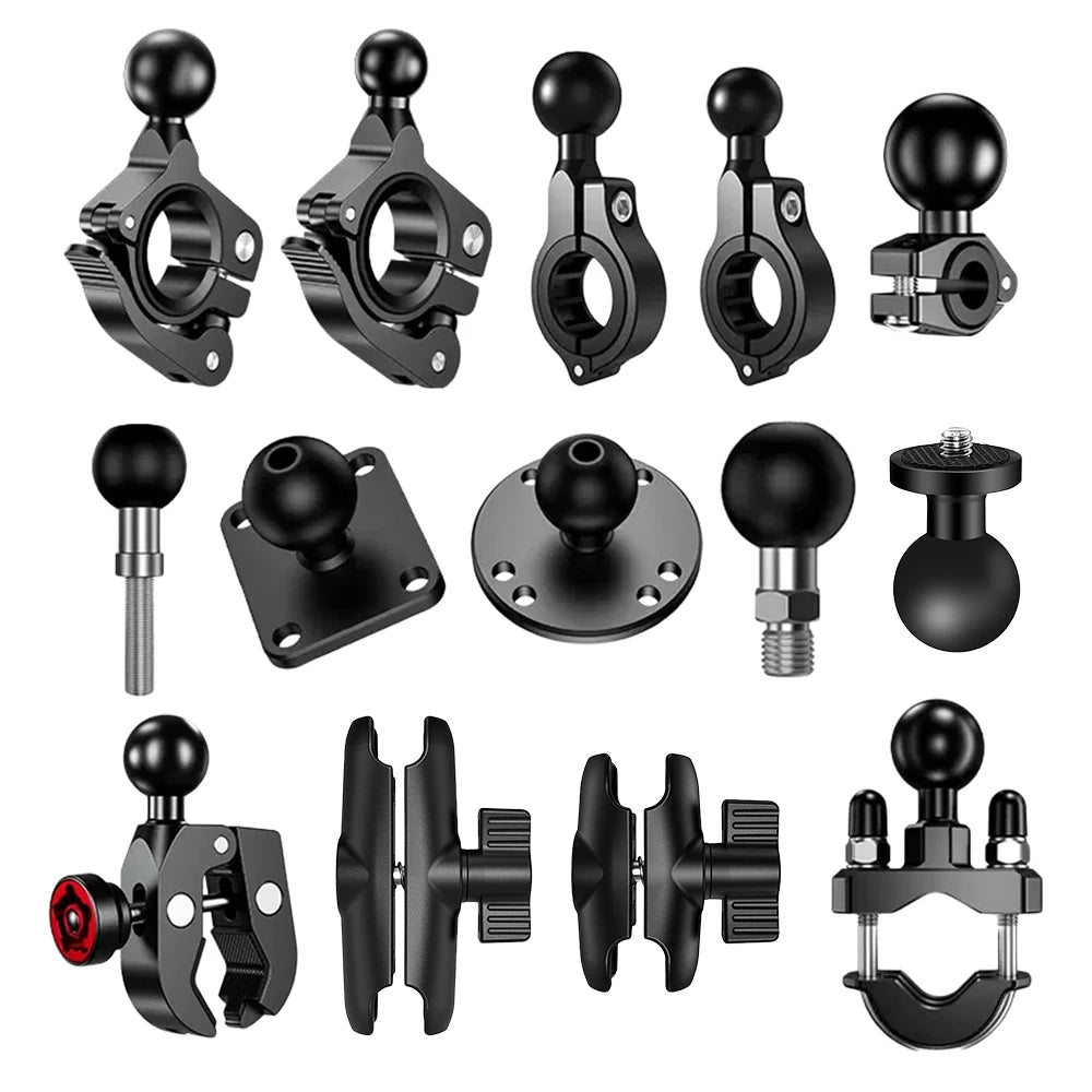 Versatile 1 Inch Ball Adapter for Motorcycle Handlebar - Perfect for Action Cameras and Phones