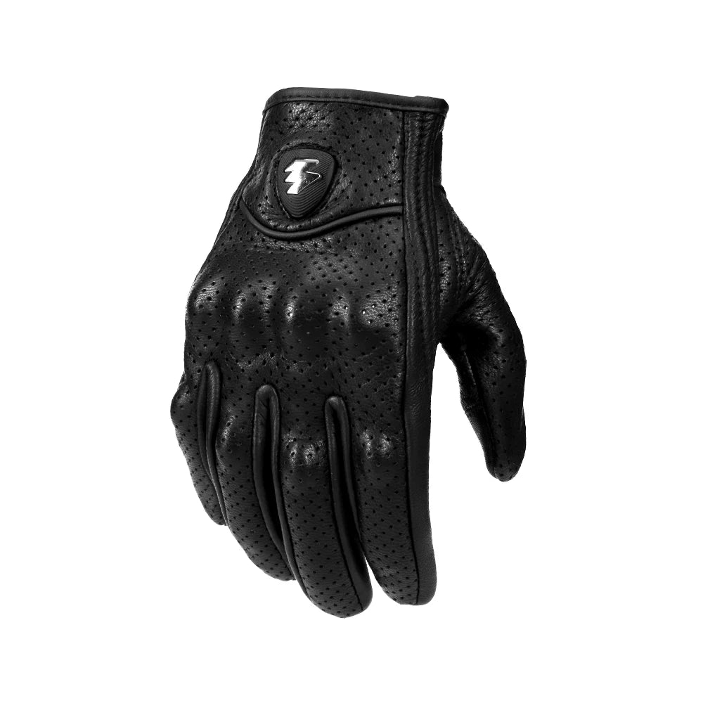 Premium Goatskin Leather Motorcycle Gloves - Available in Sizes up to 3XL