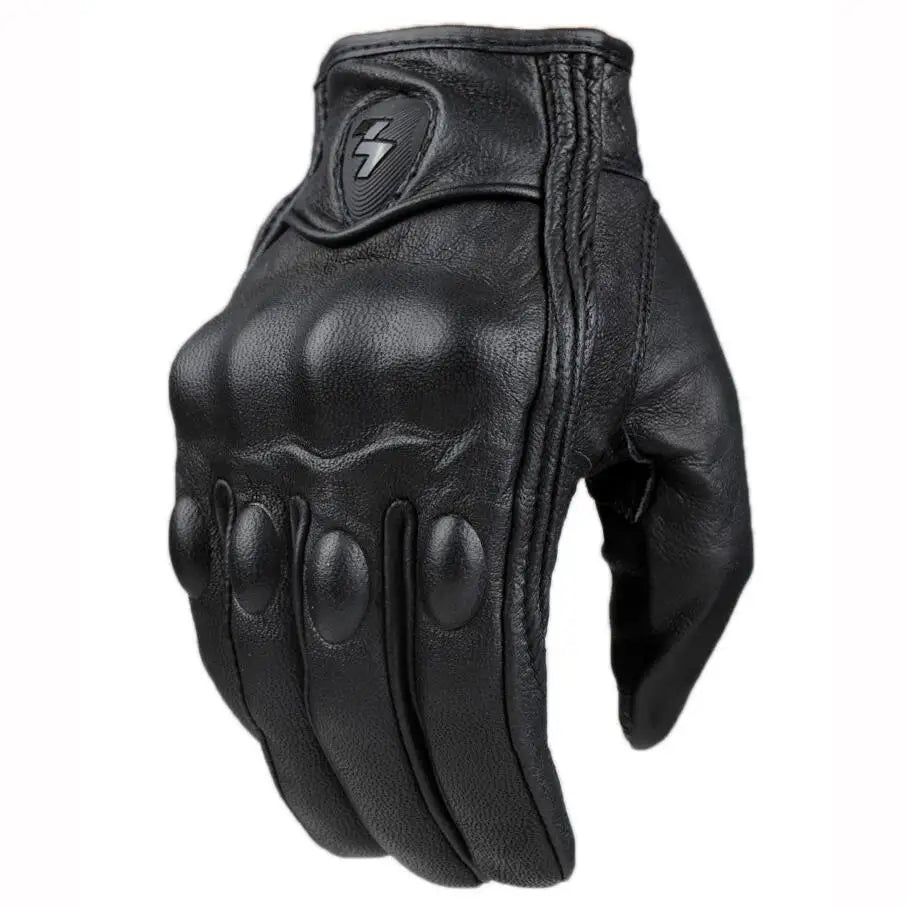 Premium Goatskin Leather Motorcycle Gloves - Available in Sizes up to 3XL