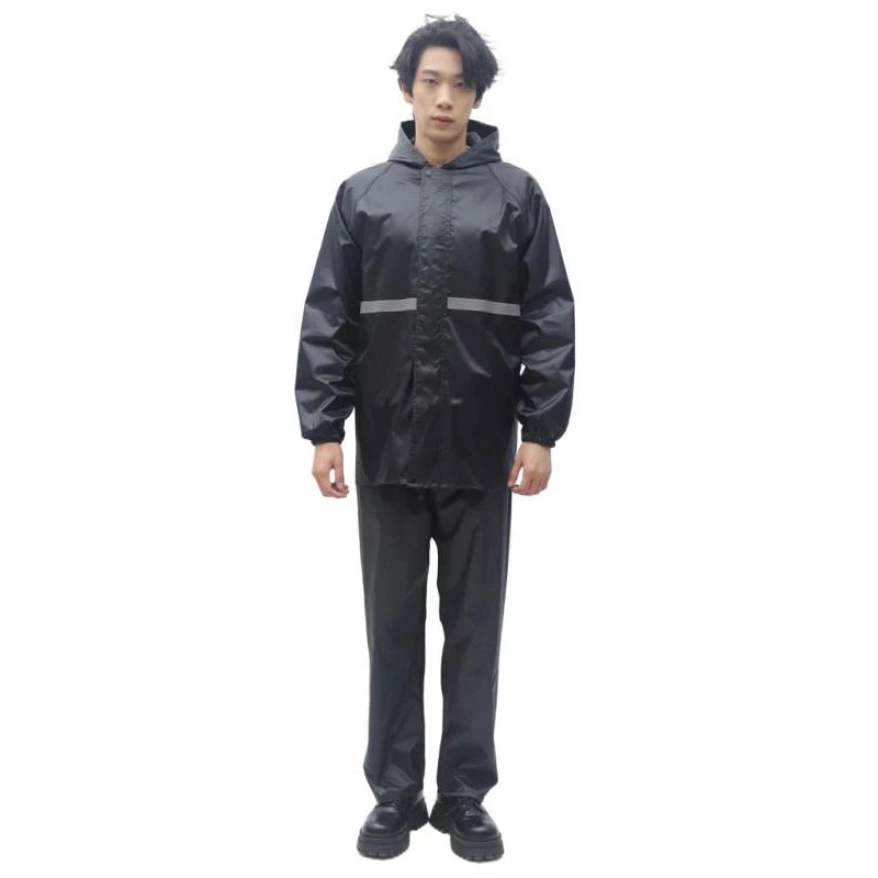 Stay Dry in Style: 2-Piece Hooded Rain Suit for Women
