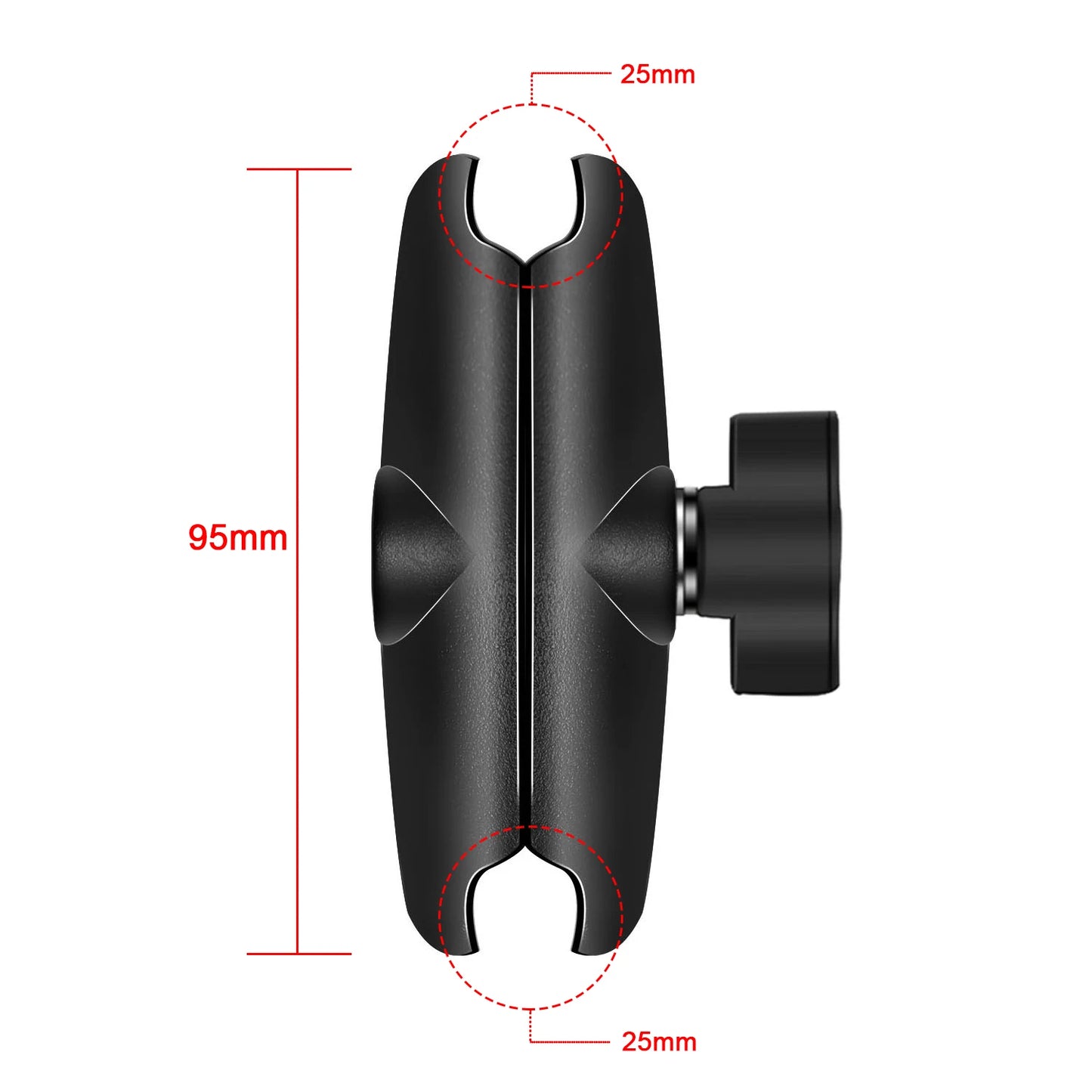 Versatile 1 Inch Ball Adapter for Motorcycle Handlebar - Perfect for Action Cameras and Phones