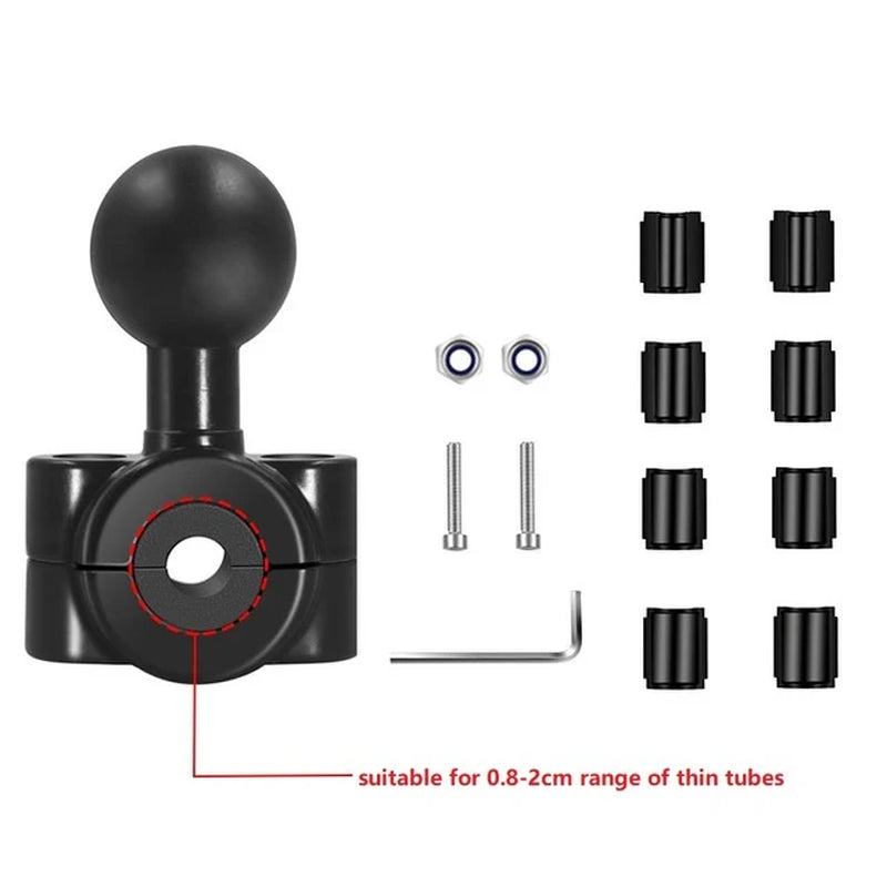 Versatile 1 Inch Ball Adapter for Motorcycle Handlebar - Perfect for Action Cameras and Phones