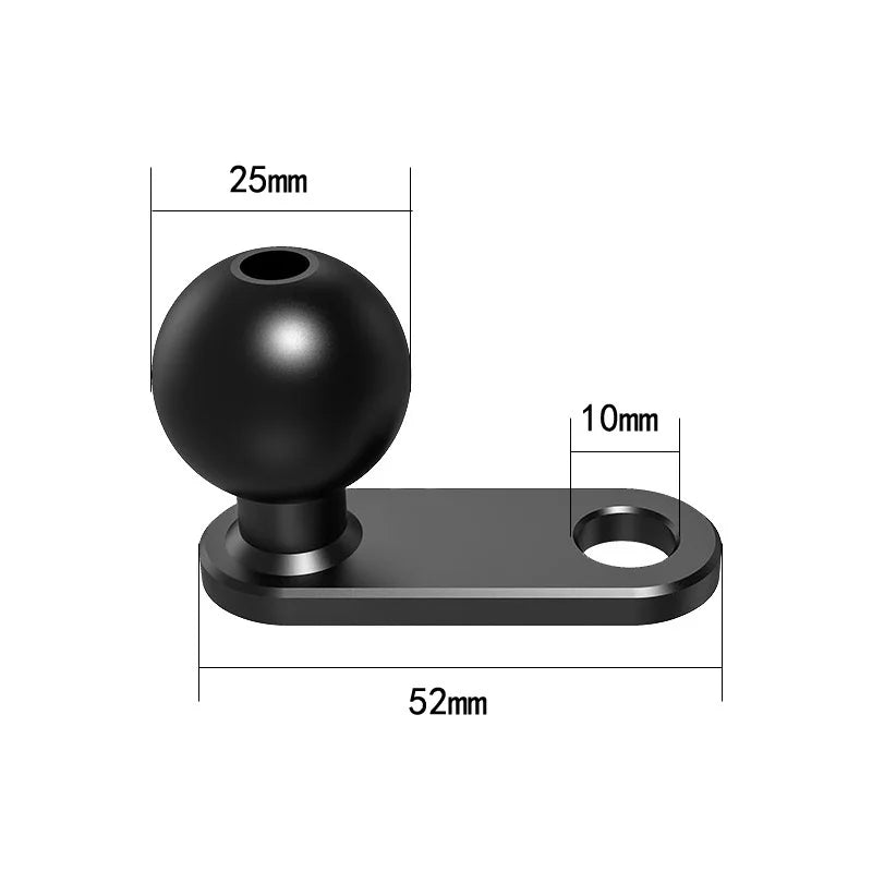 Versatile 1 Inch Ball Adapter for Motorcycle Handlebar - Perfect for Action Cameras and Phones