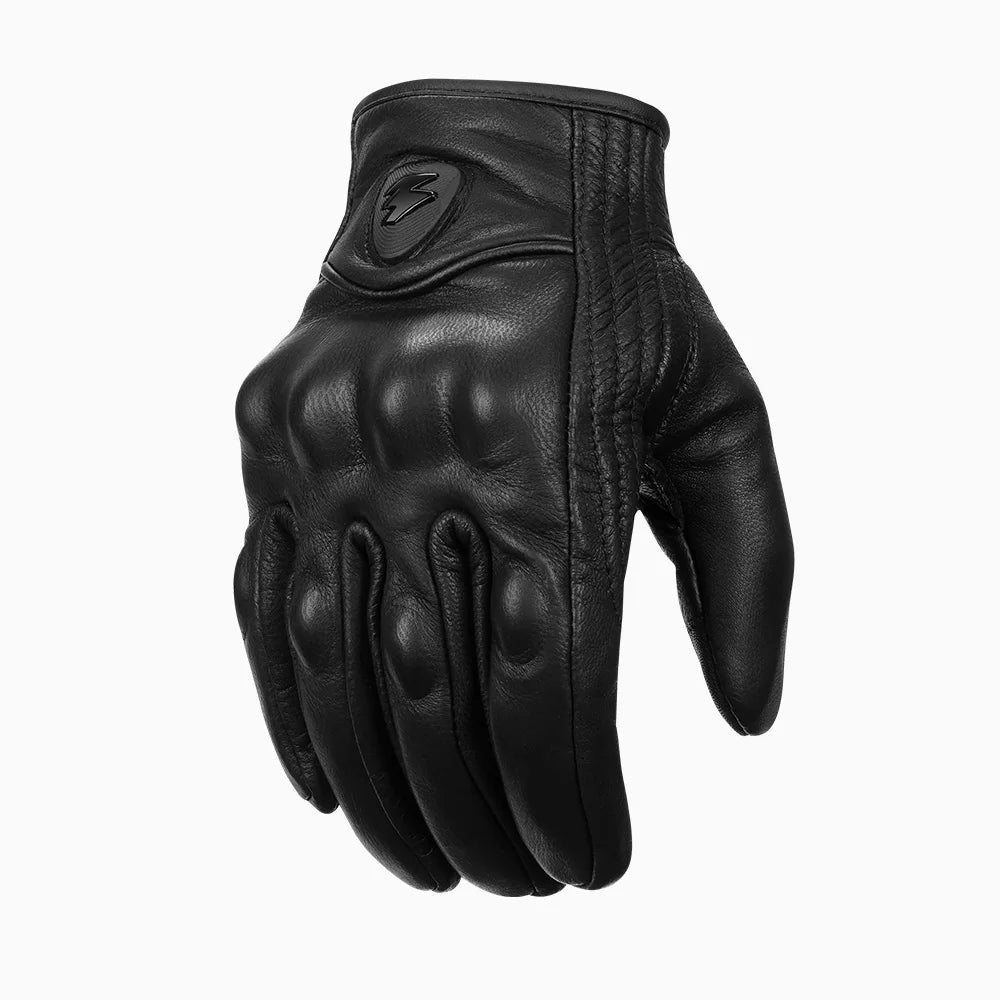 Premium Goatskin Leather Motorcycle Gloves - Available in Sizes up to 3XL