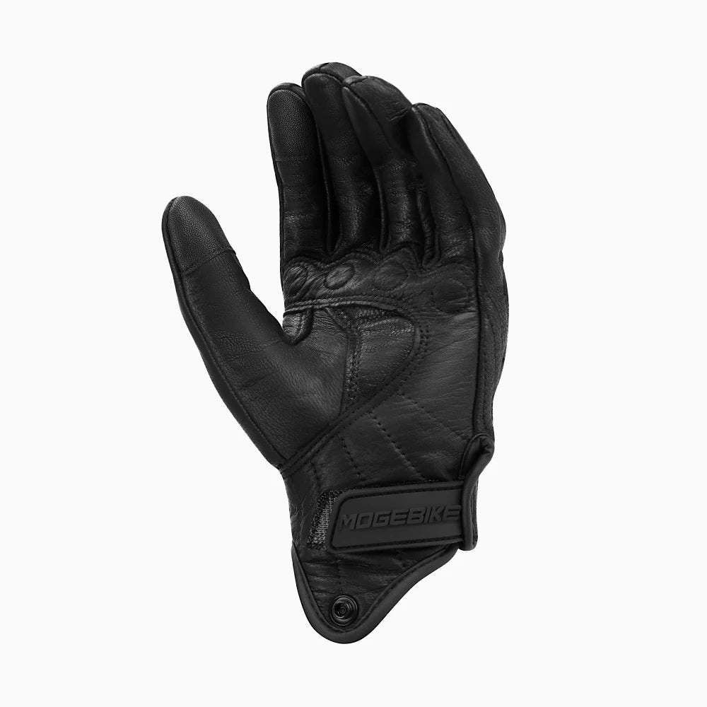 Premium Goatskin Leather Motorcycle Gloves - Available in Sizes up to 3XL