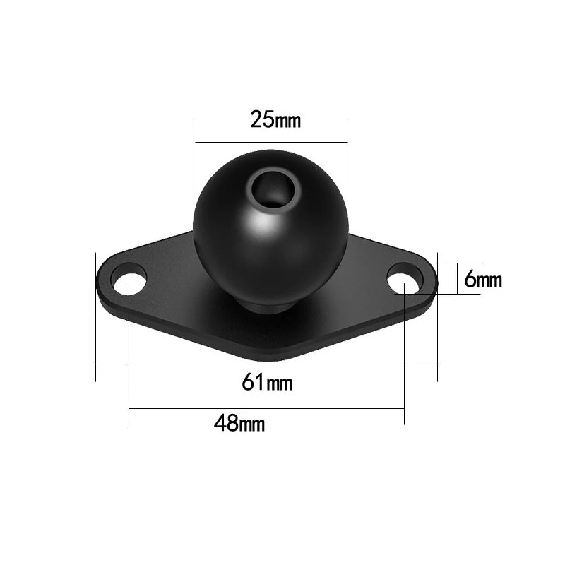 Versatile 1 Inch Ball Adapter for Motorcycle Handlebar - Perfect for Action Cameras and Phones