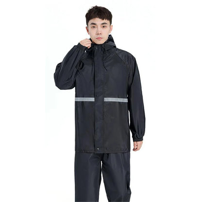 Stay Dry in Style: 2-Piece Hooded Rain Suit for Women