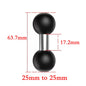 Versatile 1 Inch Ball Adapter for Motorcycle Handlebar - Perfect for Action Cameras and Phones