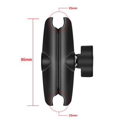 Versatile 1 Inch Ball Adapter for Motorcycle Handlebar - Perfect for Action Cameras and Phones