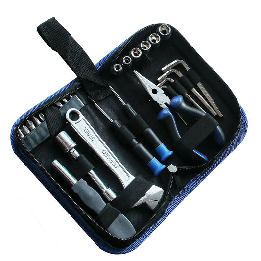 Essential Motorbike Underseat Tool Kit - 28 Piece Compact Set for On-the-Go Repairs