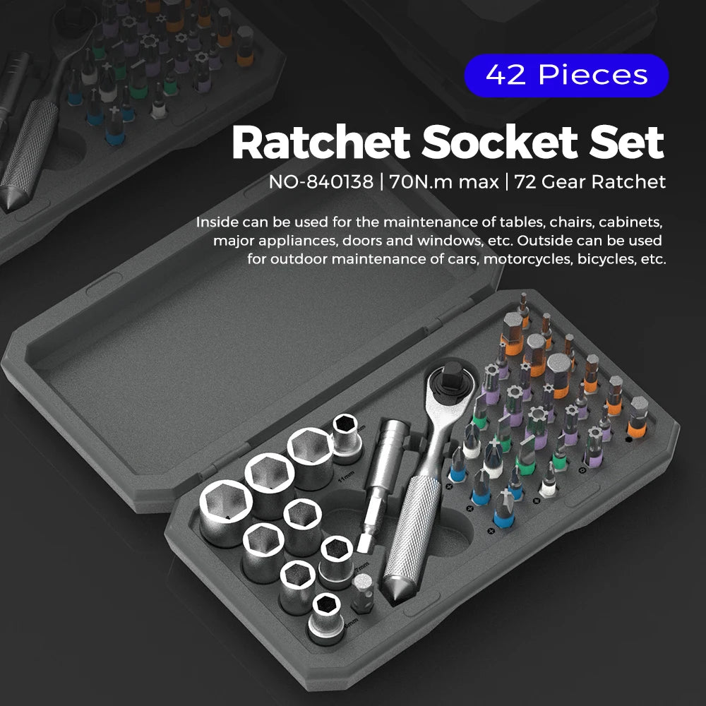Ultimate 42-Piece Steel Combination Tool Set for Every DIY Enthusiast