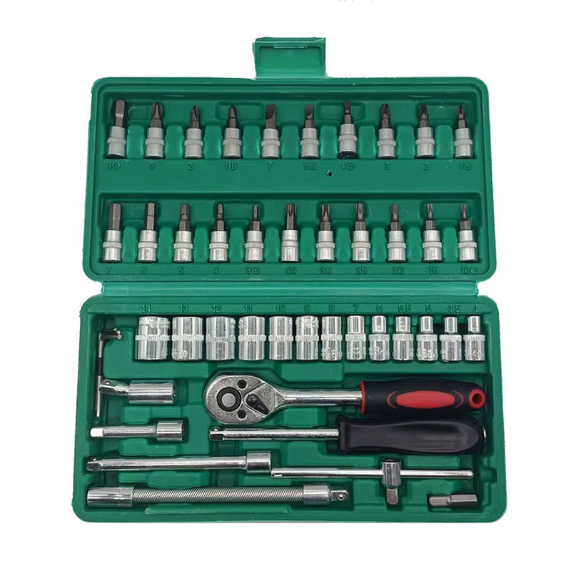 Versatile 46-Piece Socket Set for All Your Repair Needs