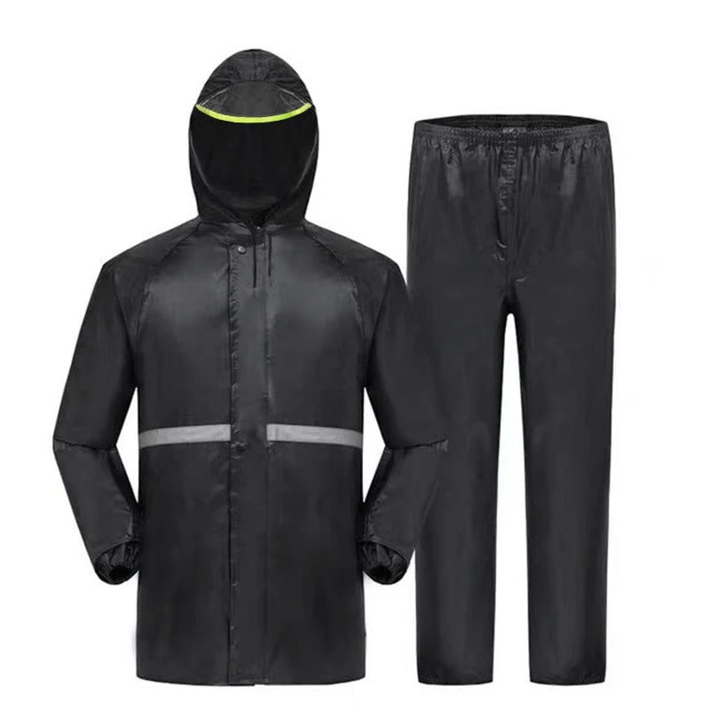 Stay Dry in Style: 2-Piece Hooded Rain Suit for Women