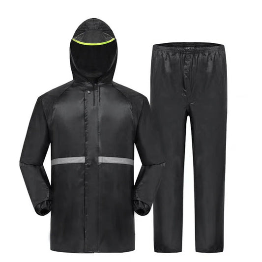 Stay Dry in Style: 2-Piece Hooded Rain Suit for Women