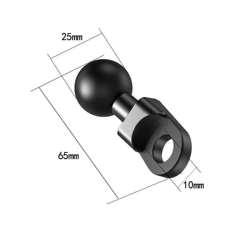 Versatile 1 Inch Ball Adapter for Motorcycle Handlebar - Perfect for Action Cameras and Phones
